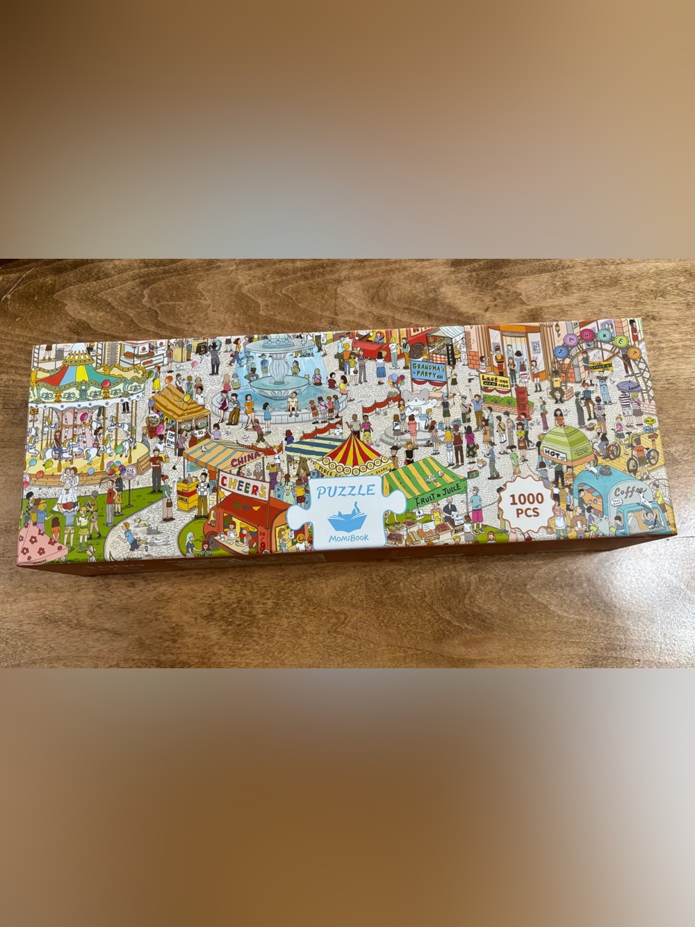 Momibook Puzzle 1000 Pieces - Colorful Carnival Illustration